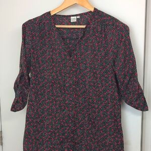 TWIK ** CHERRIES** BUTTON DOWN SHIRT SIZE MEDIUM
